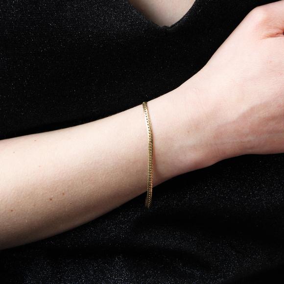 French Modern Marine Mesh 18 Karat Yellow Gold Bracelet - Picture 6 of 7